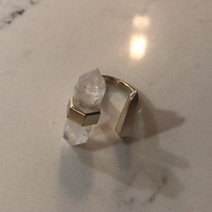 Kendra Scott Gold & Crystal Adjustable Ring